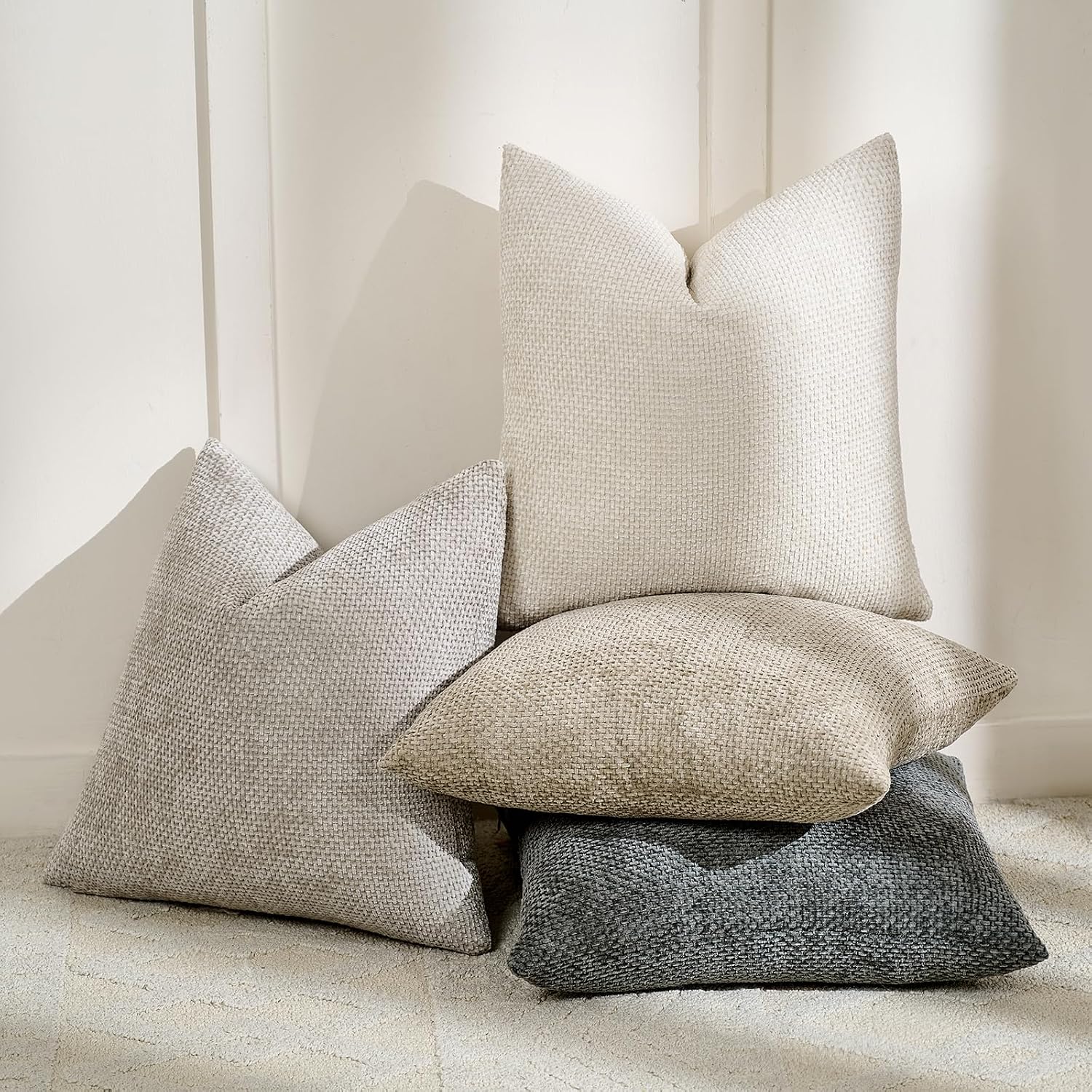Neutral Decorative Throw Pillow Set (4-Piece) - Image 2